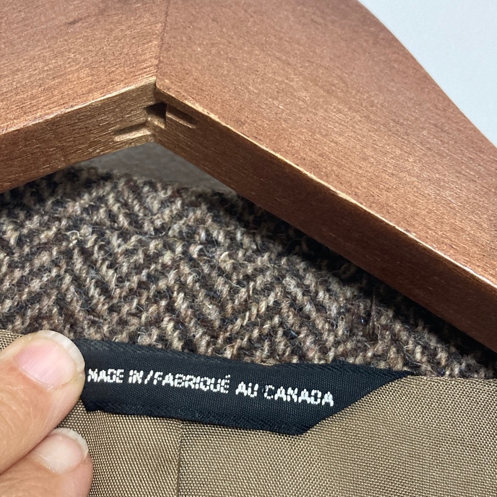Vintage Harris Tweed Brown Herringbone Sport Coat - Picture 13 of 15